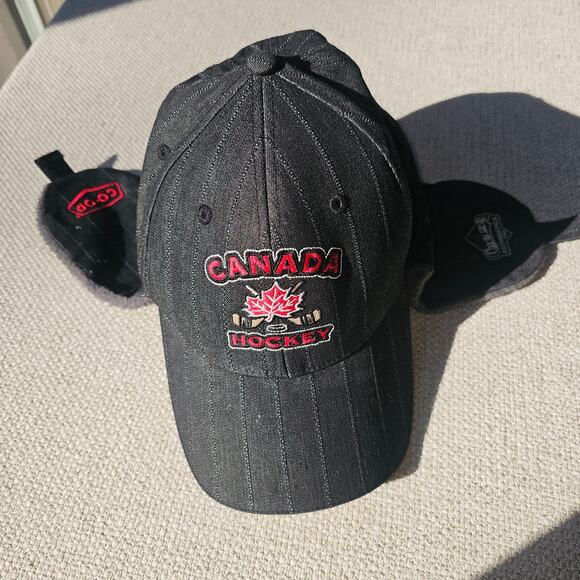 Hopper Trapper Choko Cotton Convertible Cap Hat Ear Flaps Canada Hockey One Size - Picture 3 of 8